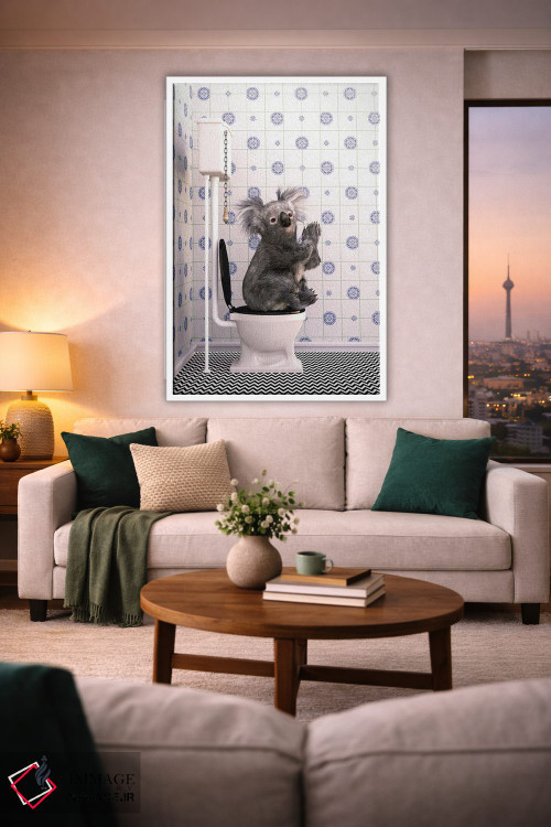 تابلو دکوراتیو کوالا در دستشویی اثر جوفری فیلیپ - D1W