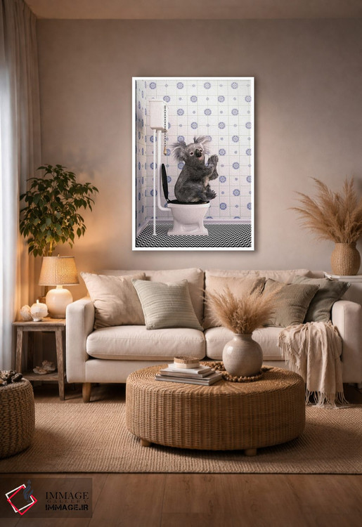 تابلو دکوراتیو کوالا در دستشویی اثر جوفری فیلیپ - D3W