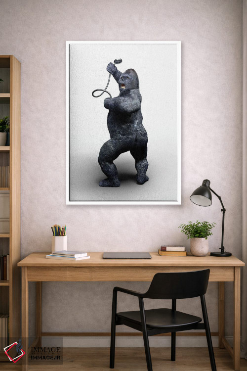 تابلو دکوراتیو گوریل در حال دوش گرفتن اثر جوفری فیلیپ - D2W