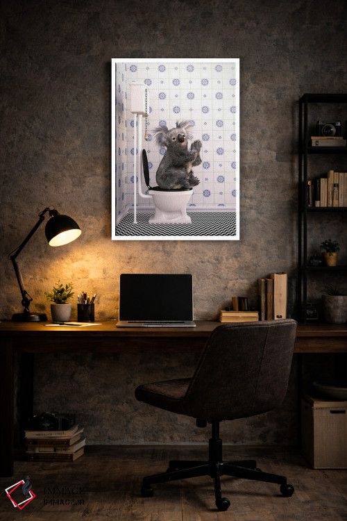 تابلو دکوراتیو کوالا در دستشویی اثر جوفری فیلیپ - D5W