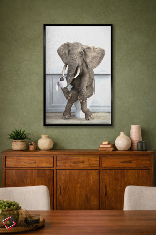 تابلو دکوراتیو فیل در دستشویی اثر جوفری فیلیپ - D2B