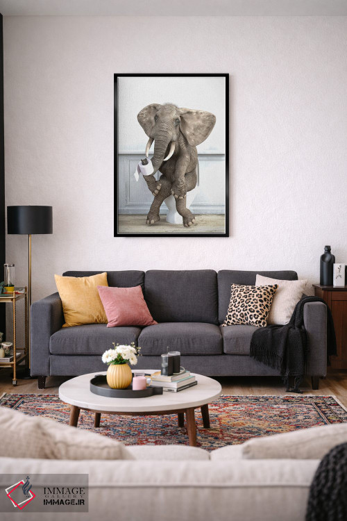تابلو دکوراتیو فیل در دستشویی اثر جوفری فیلیپ - D4B
