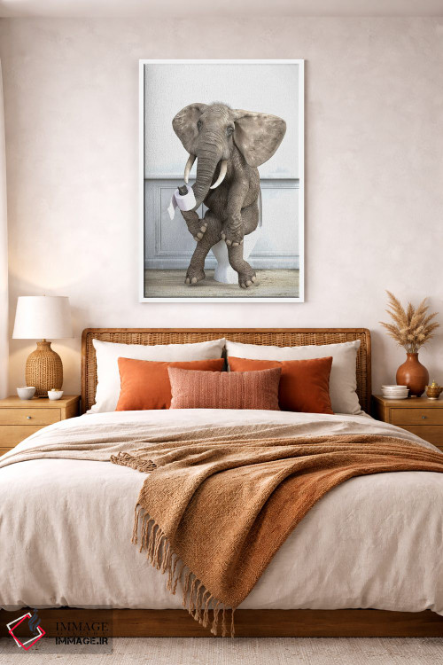 تابلو دکوراتیو فیل در دستشویی اثر جوفری فیلیپ - D3W