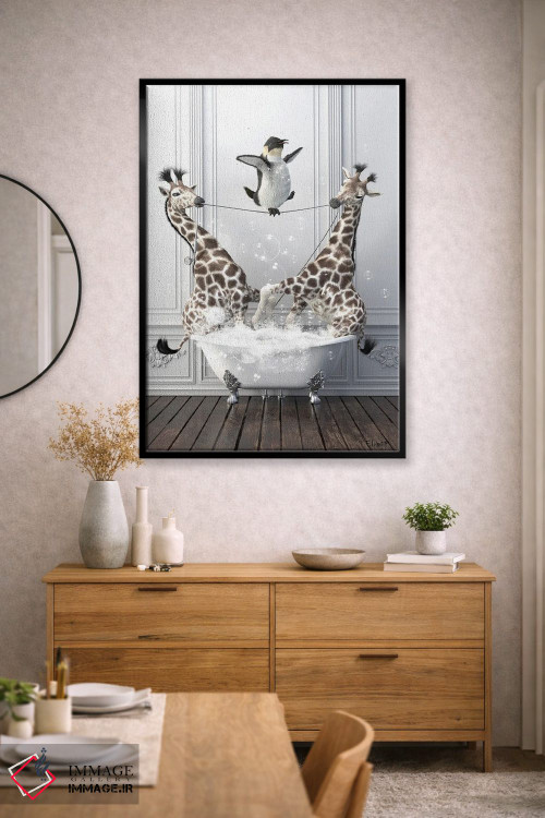 تابلو دکوراتیو پنگوئن بندباز اثر جوفری فیلیپ - D1B