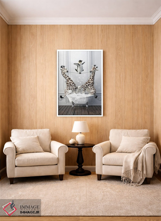 تابلو دکوراتیو پنگوئن بندباز اثر جوفری فیلیپ - D2W