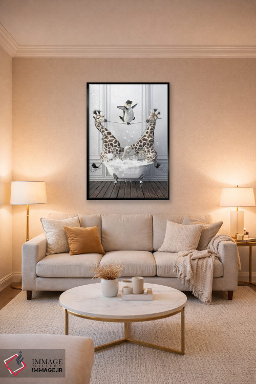 تابلو دکوراتیو پنگوئن بندباز اثر جوفری فیلیپ - D4B