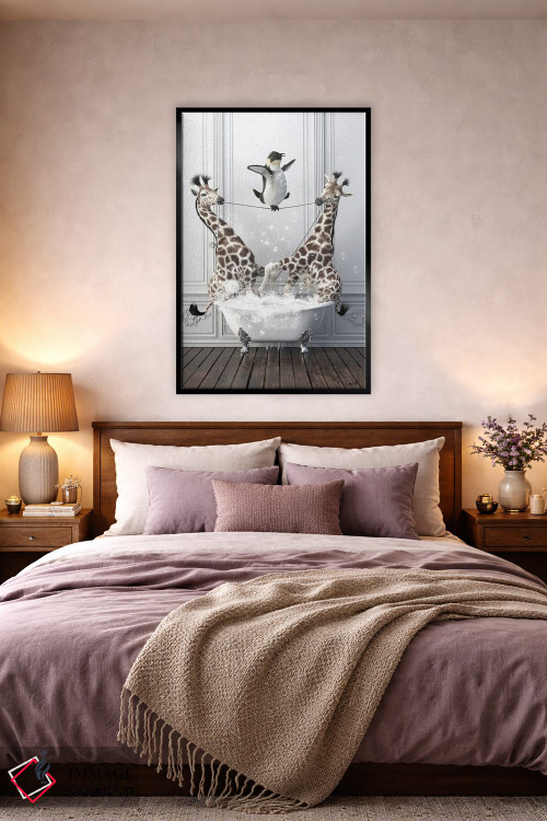 تابلو دکوراتیو پنگوئن بندباز اثر جوفری فیلیپ - D5B