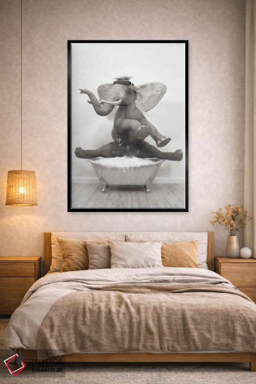 تابلو دکوراتیو فیل ژیمناست در حمام اثر جوفری فیلیپ - D1B