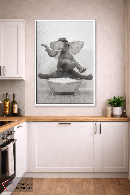تابلو دکوراتیو فیل ژیمناست در حمام اثر جوفری فیلیپ - D2W