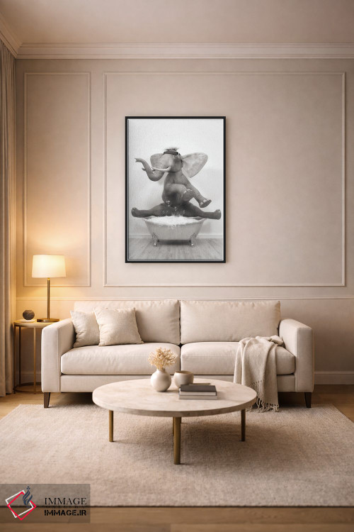 تابلو دکوراتیو فیل ژیمناست در حمام اثر جوفری فیلیپ - D3B