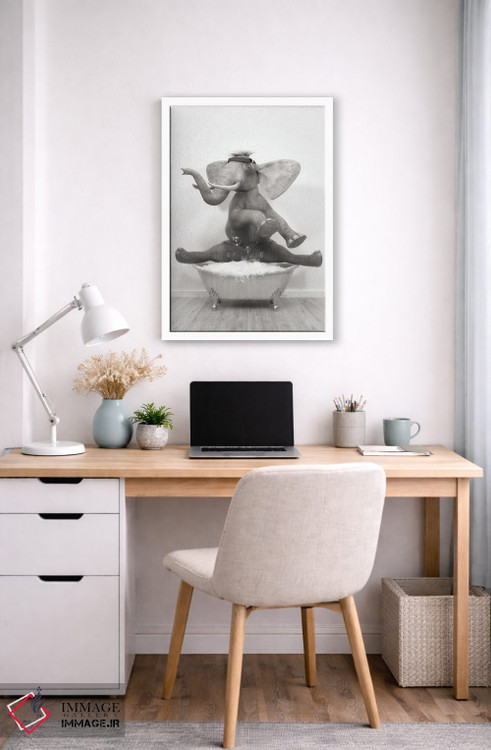تابلو دکوراتیو فیل ژیمناست در حمام اثر جوفری فیلیپ - D4W