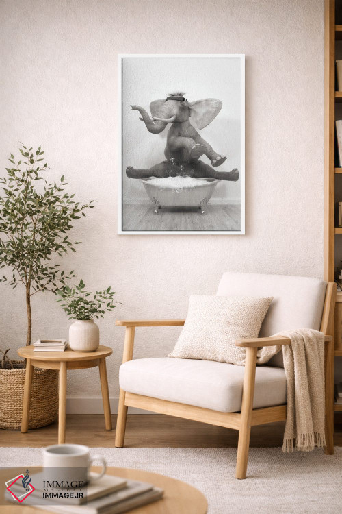 تابلو دکوراتیو فیل ژیمناست در حمام اثر جوفری فیلیپ - D5W