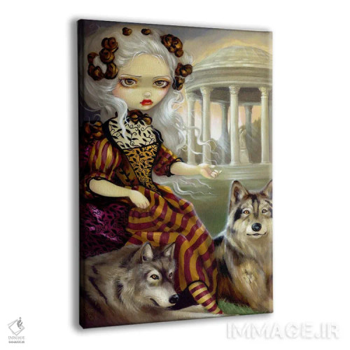 تابلو دکوراتیو گرگینه در معبد اثر جزمین بکت-گریفیت - نمای پرسپکتیو محصول