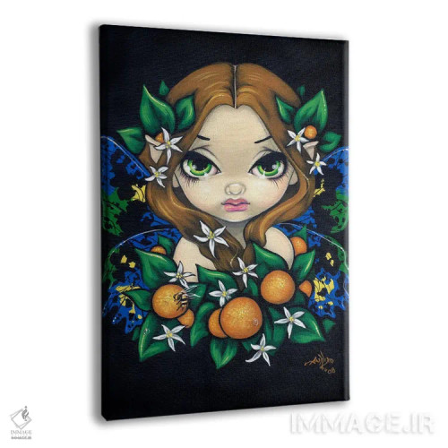 تابلو دکوراتیو فرشته شکوفه پرتقال اثر جزمین بکت-گریفیت - نمای پرسپکتیو محصول