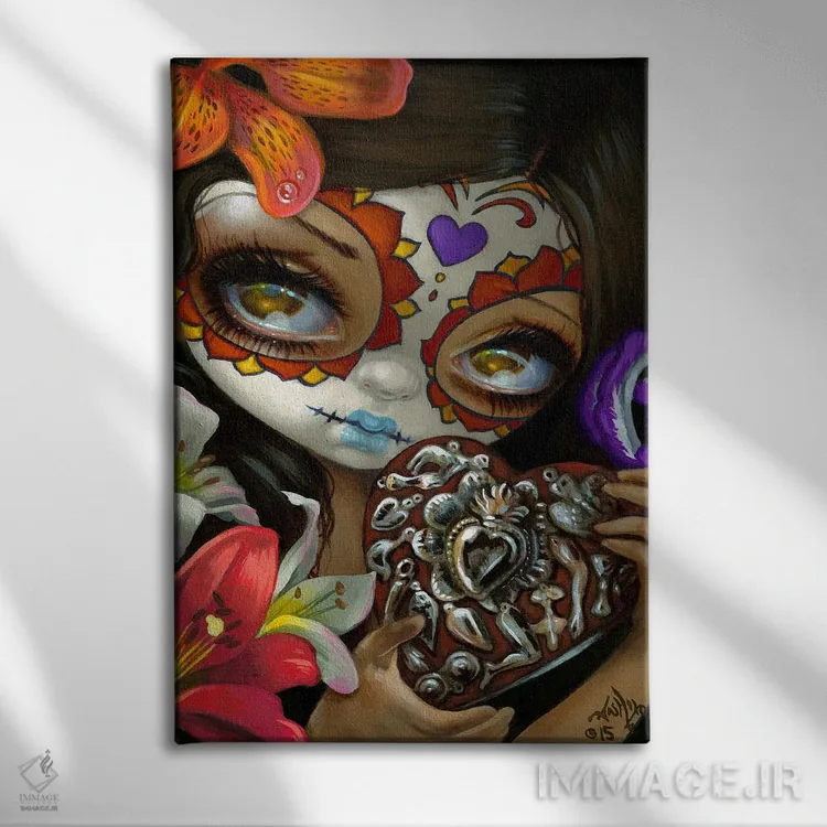 تابلو دکوراتیو قلب میلاغروس اثر جزمین بکت-گریفیت - نمای روبهرو روی دیوار