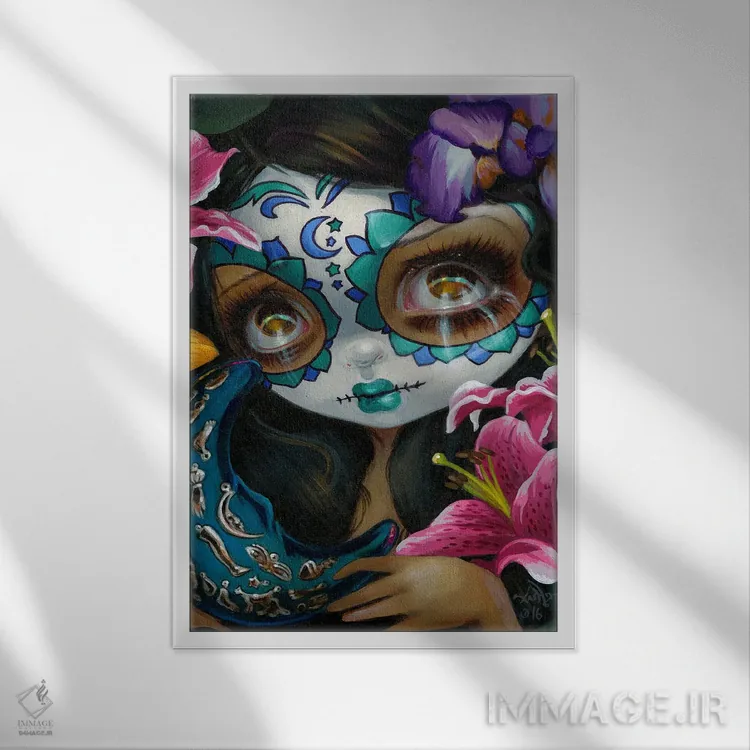 تابلو دکوراتیو ماه میلاغروس اثر جزمین بکت-گریفیت - نمای قابدار سفید