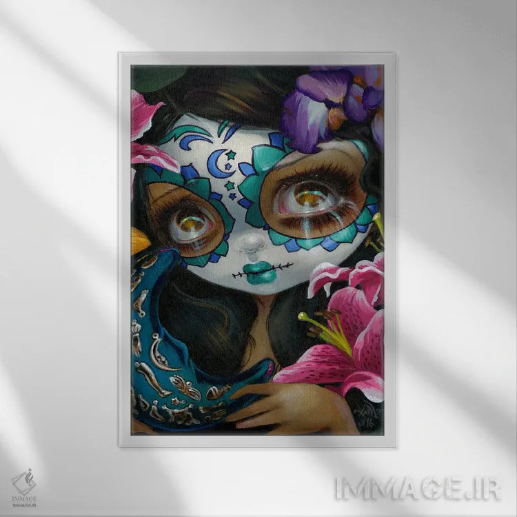 تابلو دکوراتیو ماه میلاغروس اثر جزمین بکت-گریفیت - نمای قابدار سفید