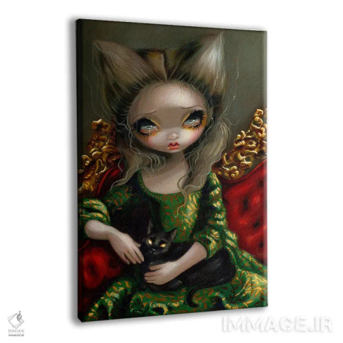 تابلو دکوراتیو شاهزاده با گربه سیاه اثر جزمین بکت-گریفیت - نمای پرسپکتیو محصول