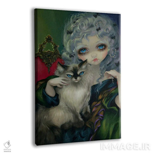 تابلو دکوراتیو شاهزاده با گربه رگ دال اثر جزمین بکت-گریفیت - نمای پرسپکتیو محصول
