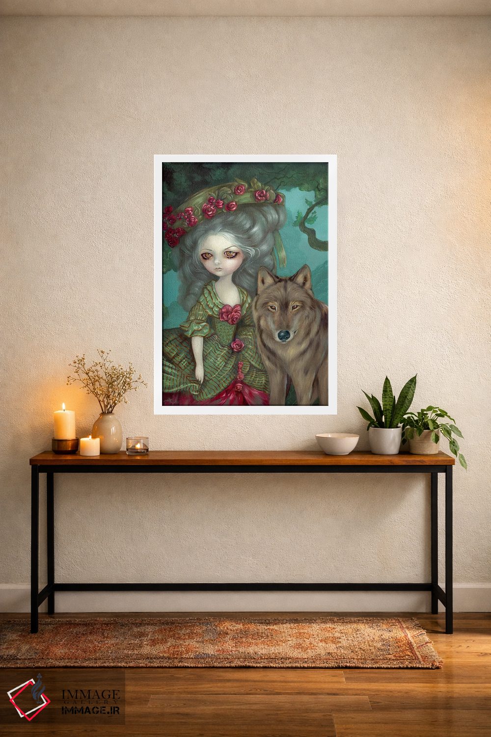 تابلو دکوراتیو گرگینه در جنگل اثر جزمین بکت-گریفیت - D2W