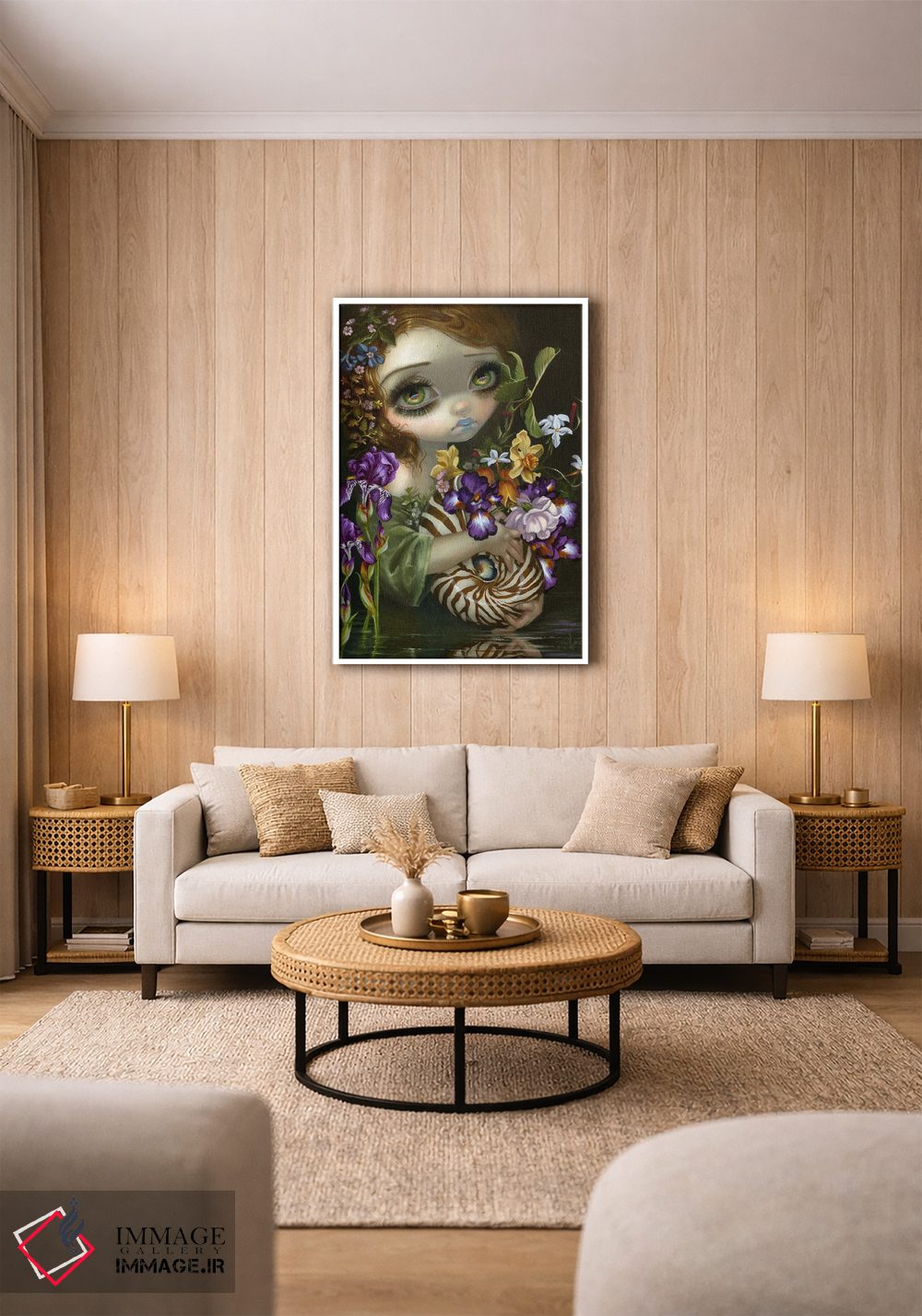 تابلو دکوراتیو دسته گل ناتیلوس اثر جزمین بکت-گریفیت - D1W