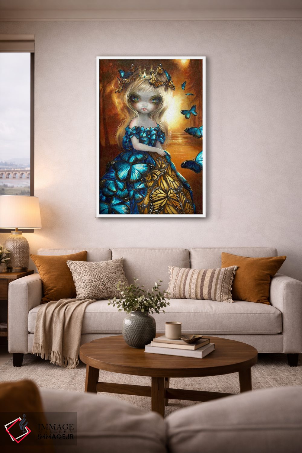تابلو دکوراتیو پادشاه یا پادشاه پروانه ها اثر جزمین بکت-گریفیت - D2W