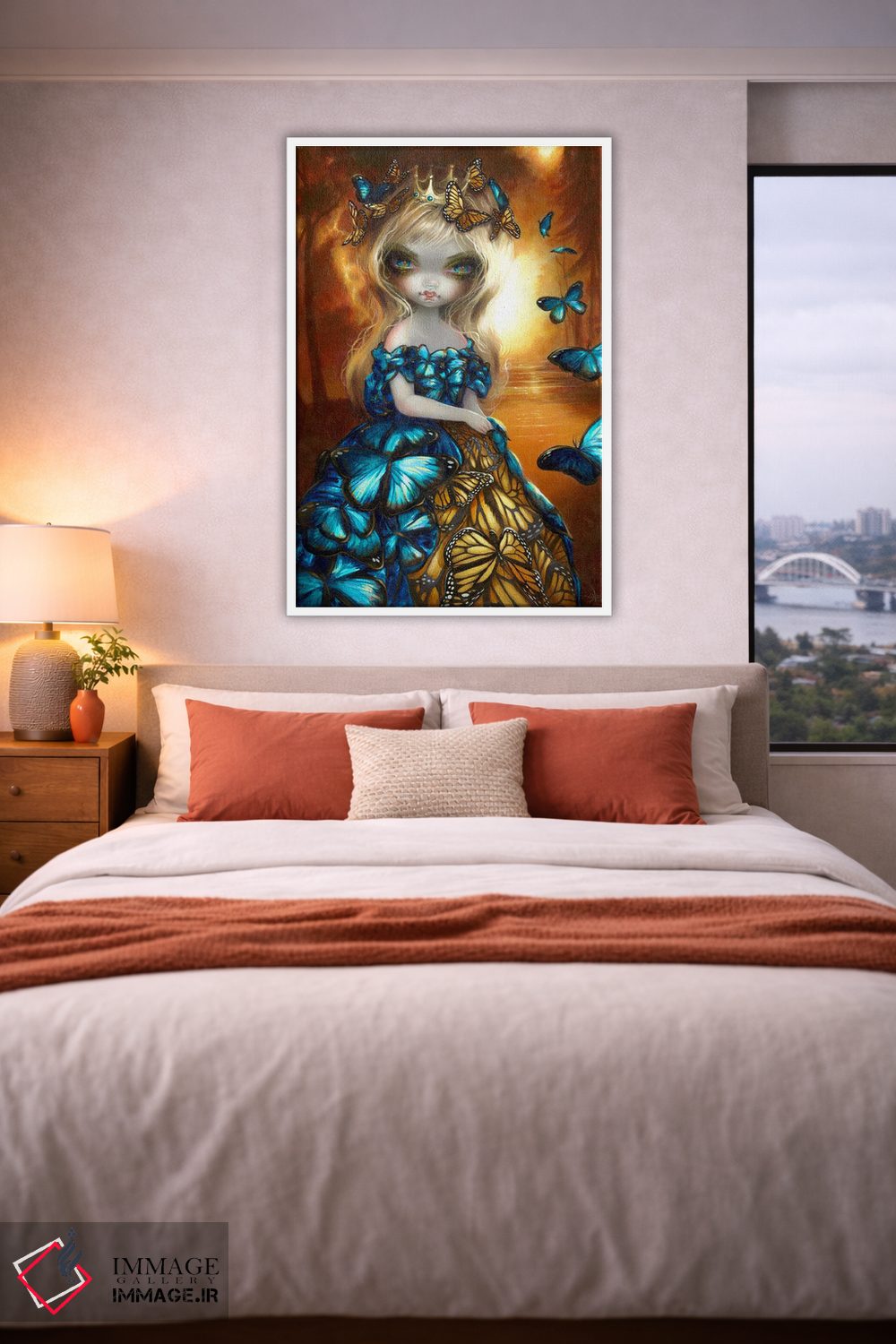تابلو دکوراتیو پادشاه یا پادشاه پروانه ها اثر جزمین بکت-گریفیت - D3W