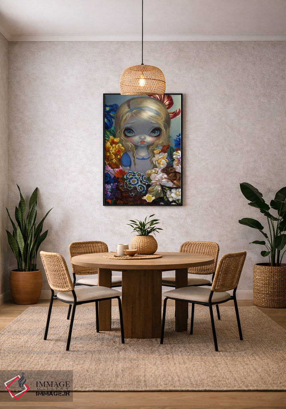 تابلو دکوراتیو آلیس با موش خواب آلود اثر جزمین بکت-گریفیت - D3B