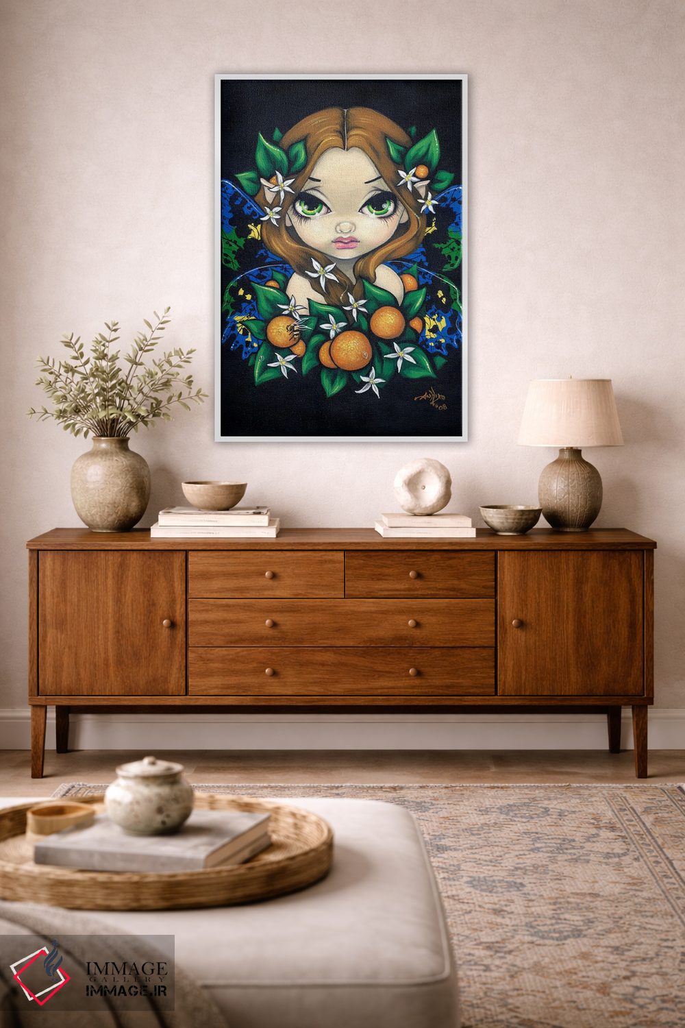 تابلو دکوراتیو فرشته شکوفه پرتقال اثر جزمین بکت-گریفیت - D4W