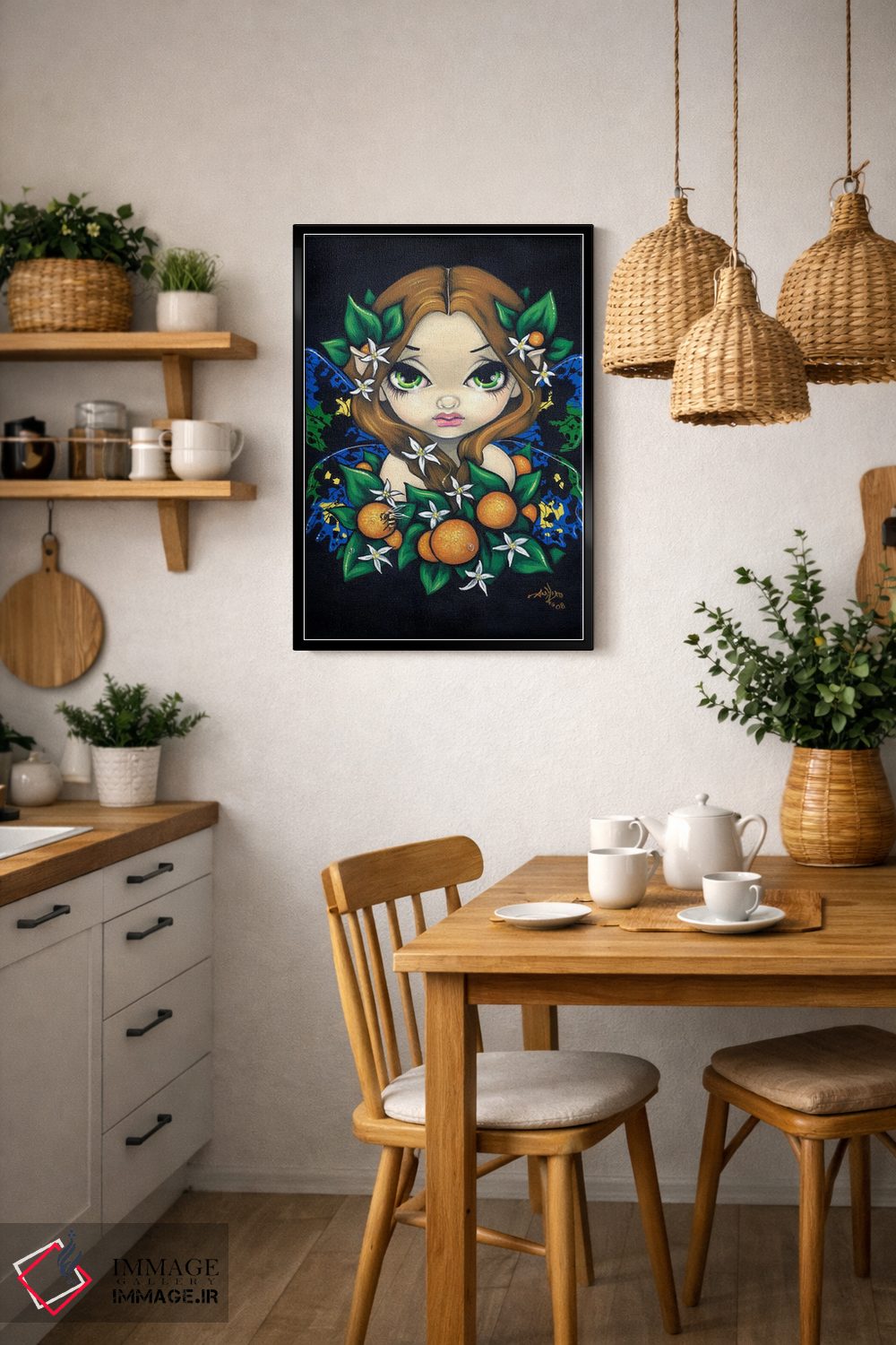 تابلو دکوراتیو فرشته شکوفه پرتقال اثر جزمین بکت-گریفیت - D5B