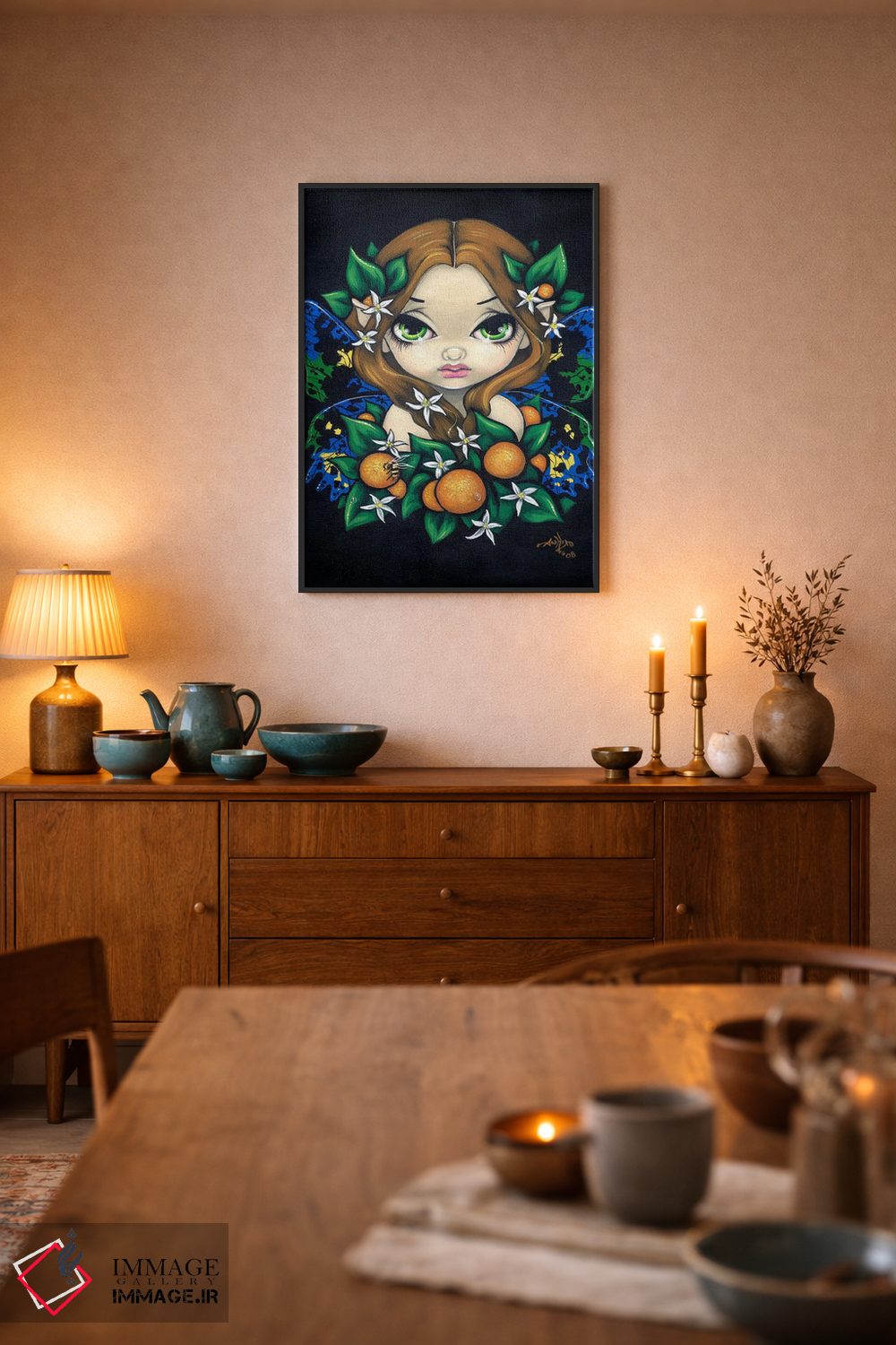 تابلو دکوراتیو فرشته شکوفه پرتقال اثر جزمین بکت-گریفیت - D6B