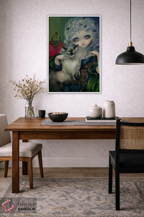 تابلو دکوراتیو شاهزاده با گربه رگ دال اثر جزمین بکت-گریفیت - D2W