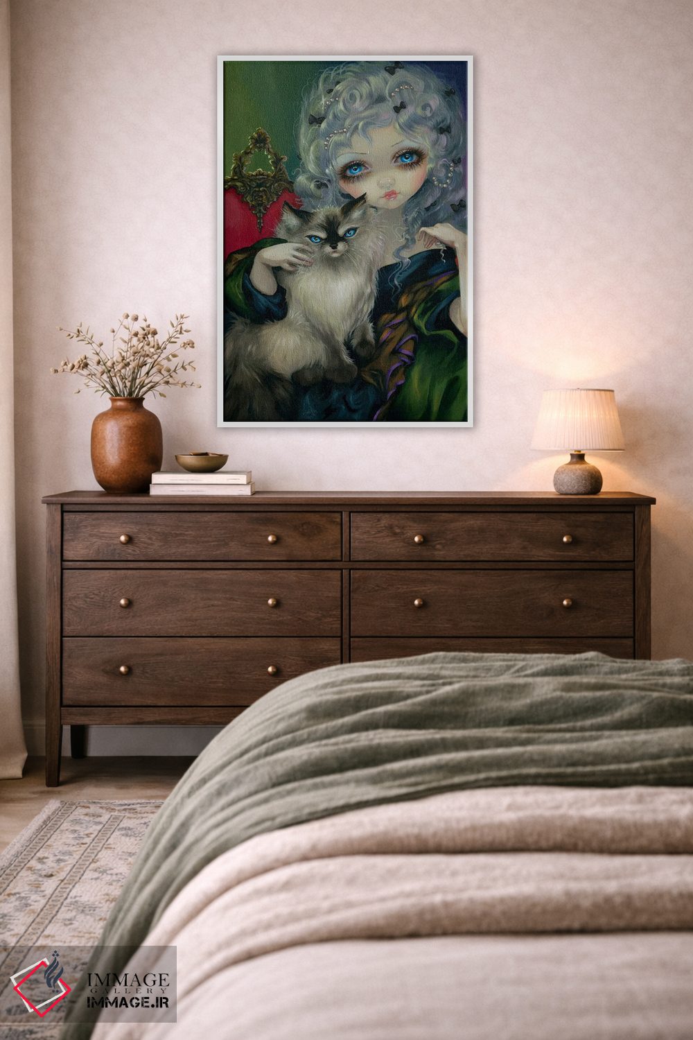 تابلو دکوراتیو شاهزاده با گربه رگ دال اثر جزمین بکت-گریفیت - D3W