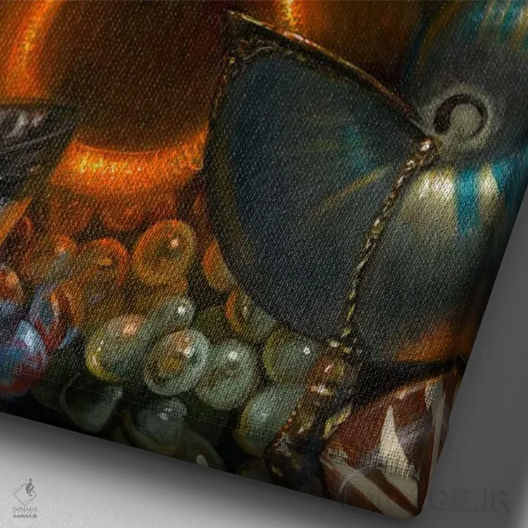 تابلو دکوراتیو تمثیل بی نهایت اثر جزمین بکت-گریفیت - نمای نزدیک بافت بوم