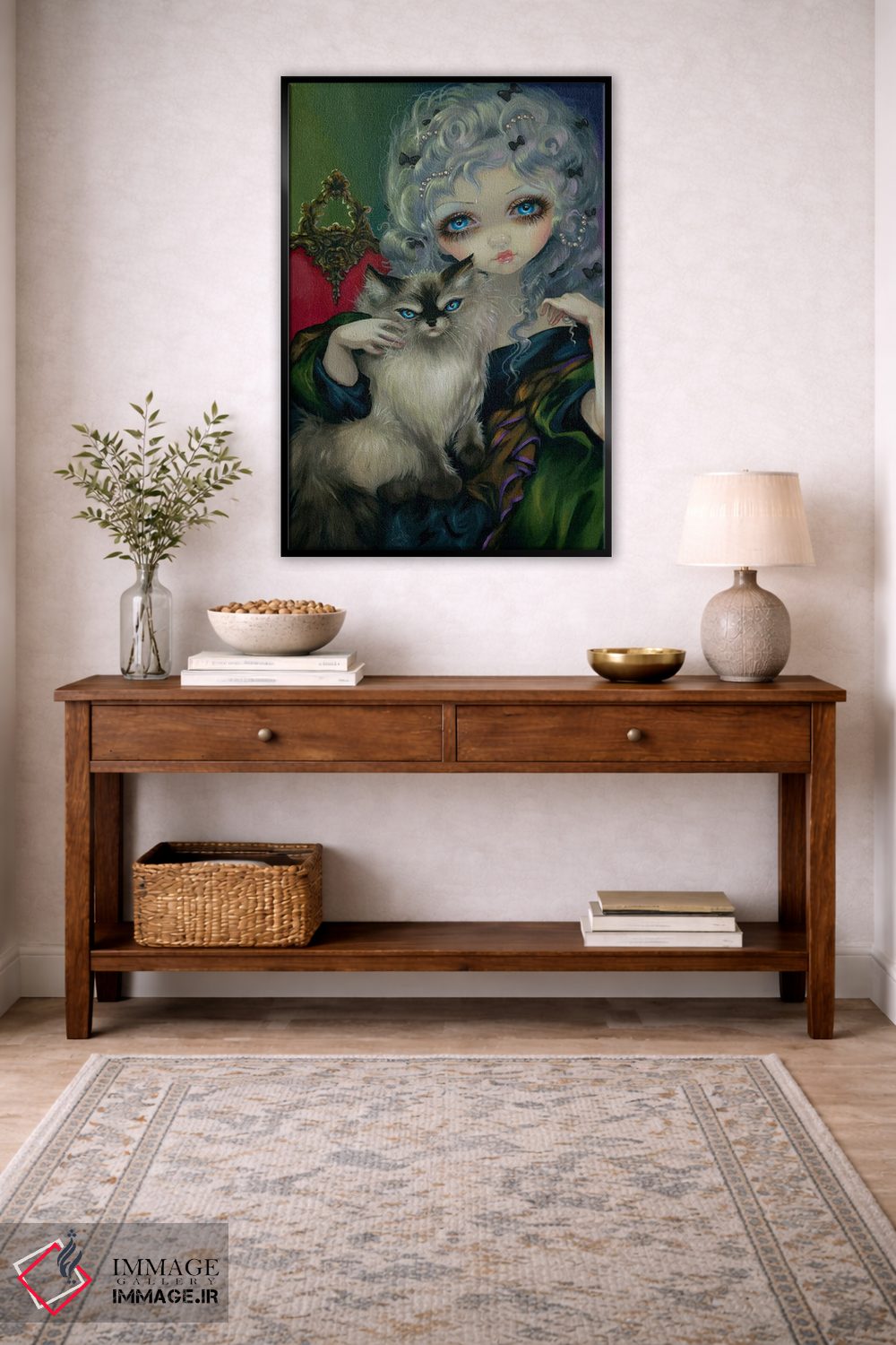 تابلو دکوراتیو شاهزاده با گربه رگ دال اثر جزمین بکت-گریفیت - D6B