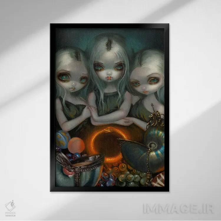 تابلو دکوراتیو تمثیل بی نهایت اثر جزمین بکت-گریفیت - نمای قابدار مشکی