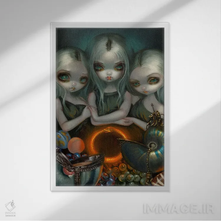 تابلو دکوراتیو تمثیل بی نهایت اثر جزمین بکت-گریفیت - نمای قابدار سفید