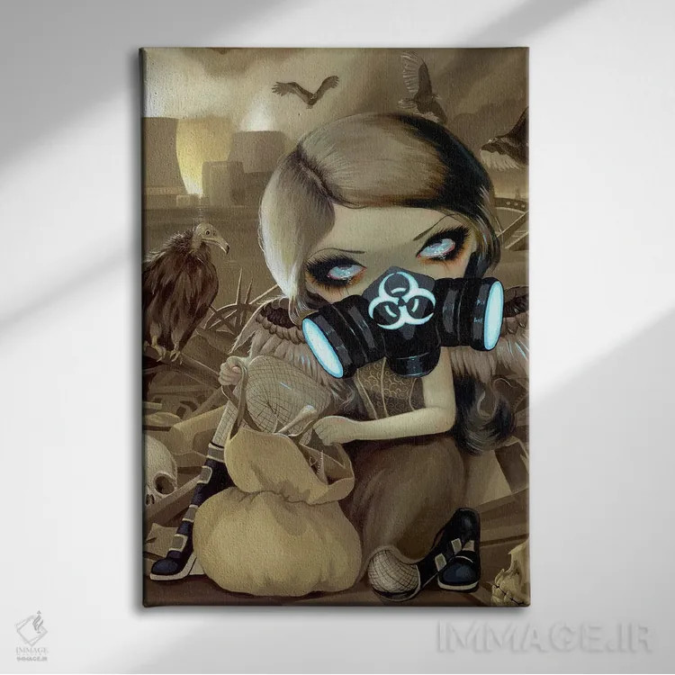 تابلو دکوراتیو لاشخورها اثر جزمین بکت-گریفیت - نمای روبهرو روی دیوار