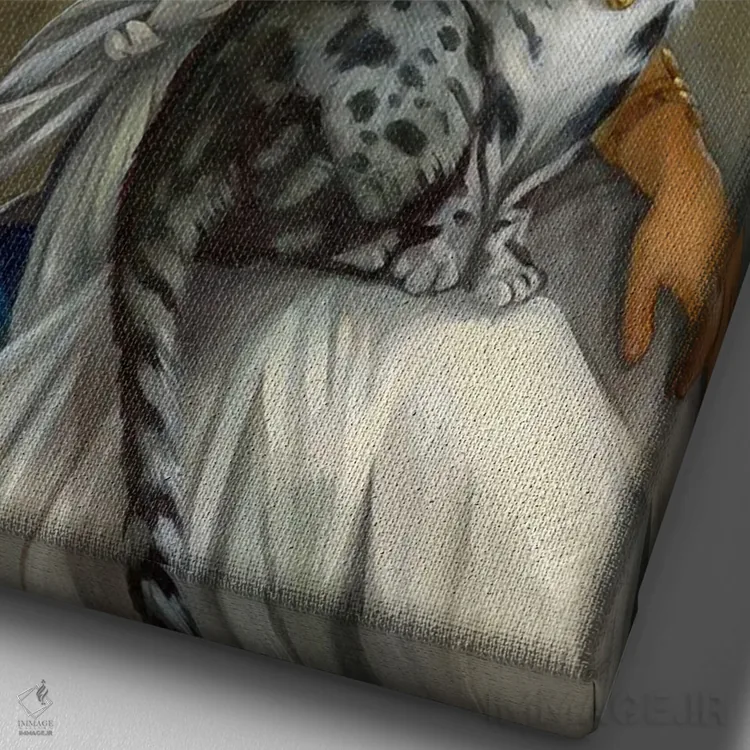 تابلو دکوراتیو سانورا اثر جزمین بکت-گریفیت - نمای نزدیک بافت بوم