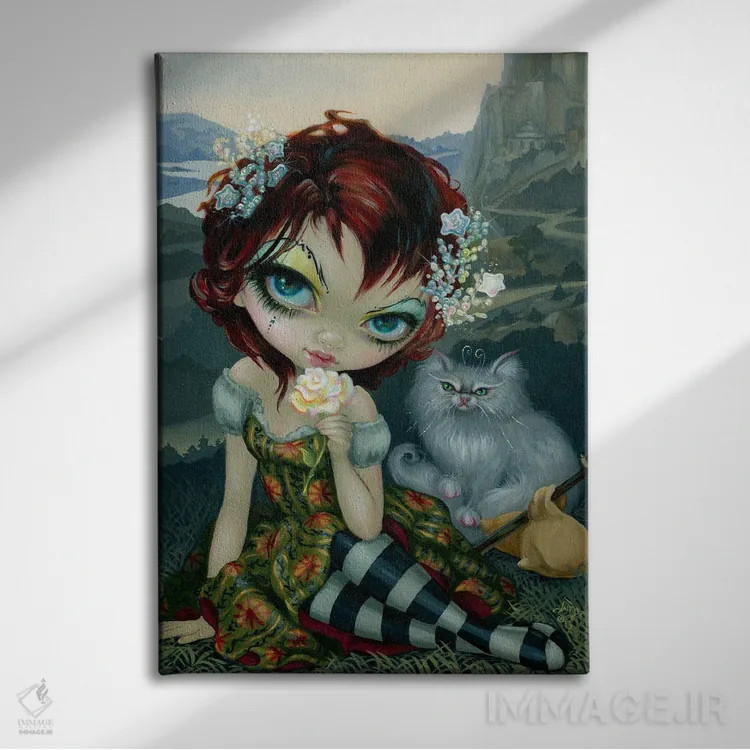 تابلو دکوراتیو کارت ابله تاروت آماندا پالمر اثر جزمین بکت-گریفیت - نمای روبهرو روی دیوار