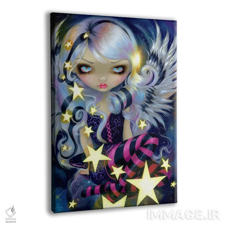 تابلو دکوراتیو فرشته نور ستارگان اثر جزمین بکت-گریفیت - نمای پرسپکتیو محصول