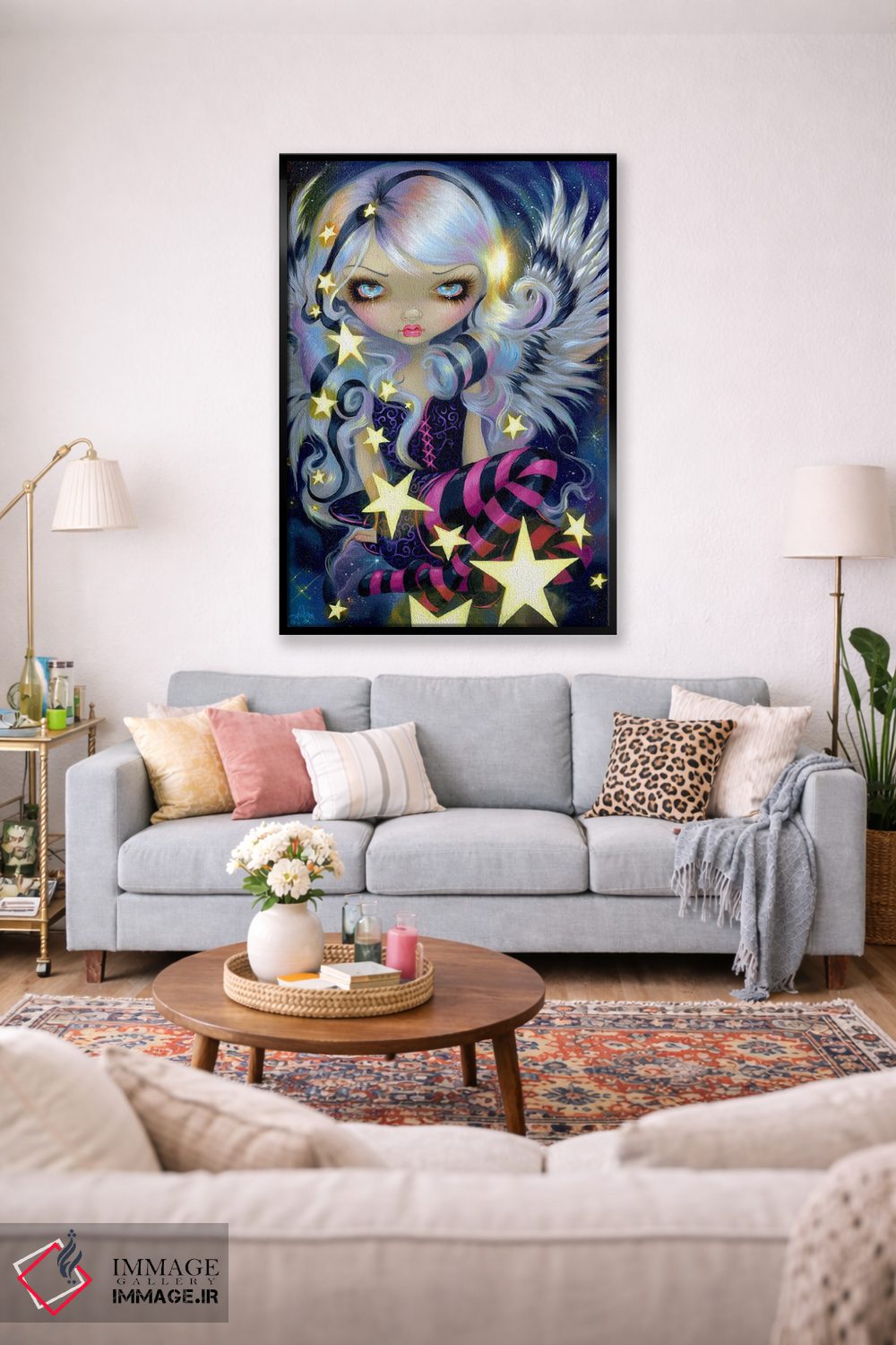تابلو دکوراتیو فرشته نور ستارگان اثر جزمین بکت-گریفیت - D1B