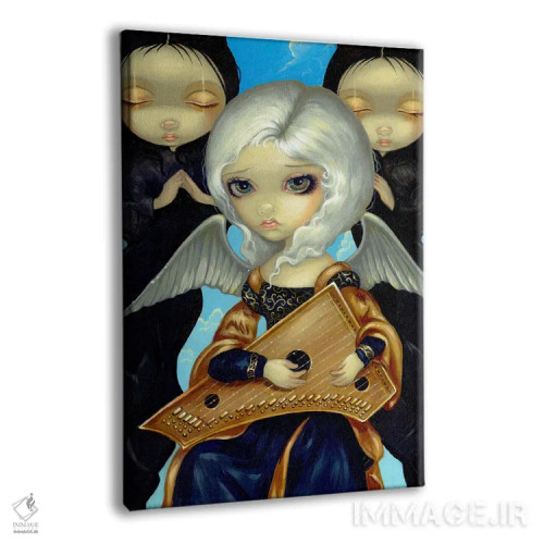 تابلو دکوراتیو فرشته با سالتری اثر جزمین بکت-گریفیت - نمای پرسپکتیو محصول