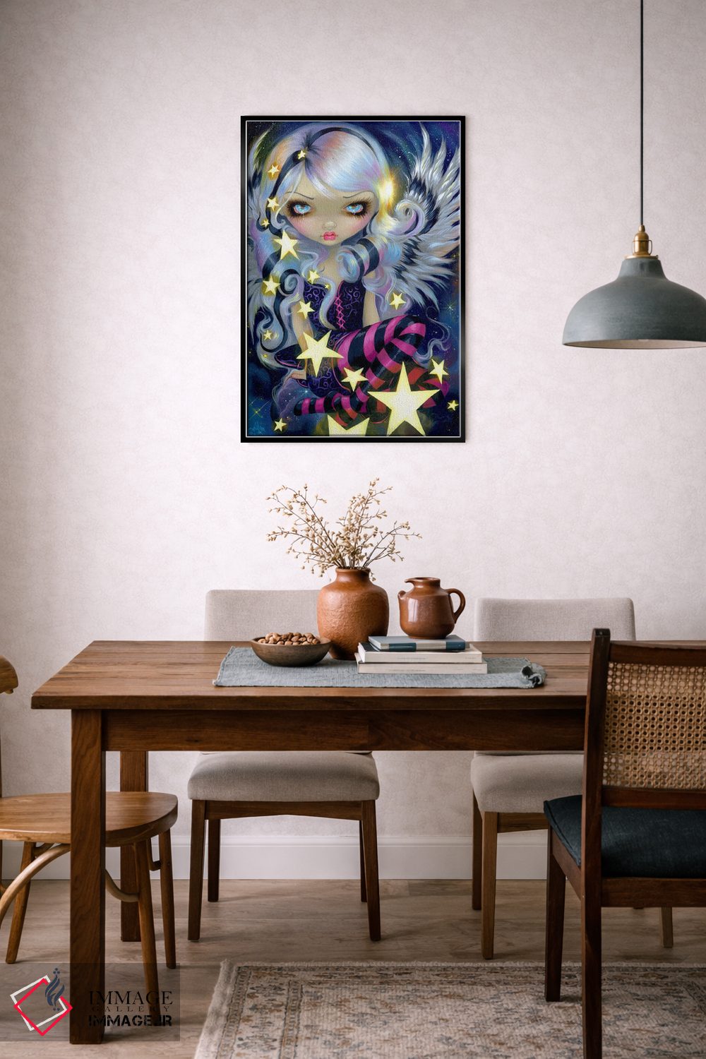 تابلو دکوراتیو فرشته نور ستارگان اثر جزمین بکت-گریفیت - D6B