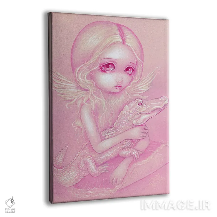 تابلو دکوراتیو فرشته تمساح زال اثر جزمین بکت-گریفیت - نمای پرسپکتیو محصول