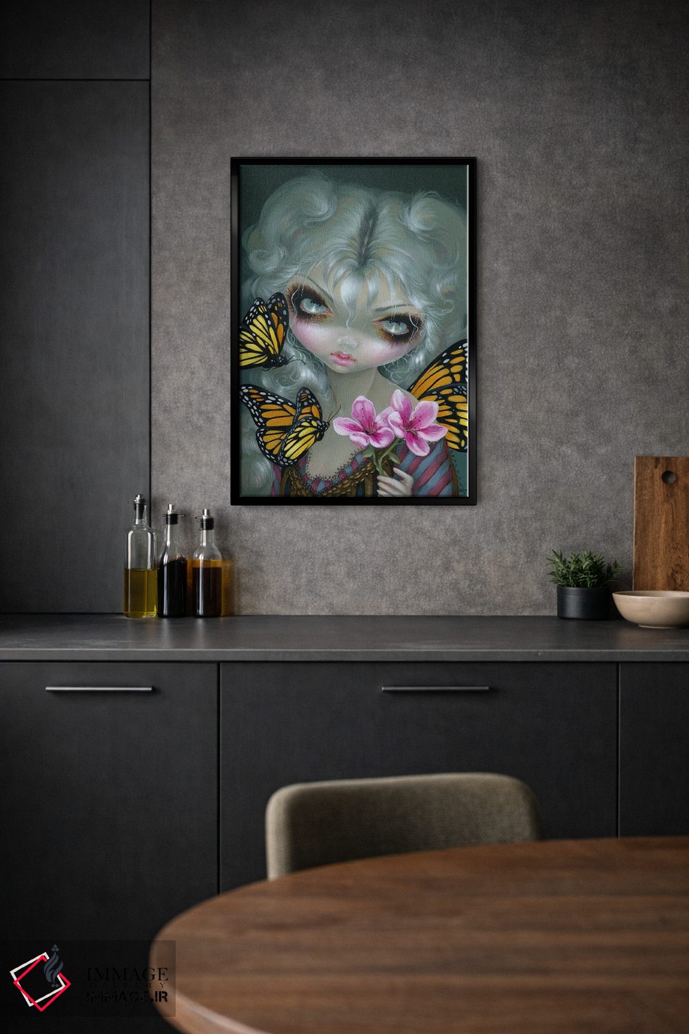 تابلو دکوراتیو جذب پروانه ها اثر جزمین بکت-گریفیت - D1B