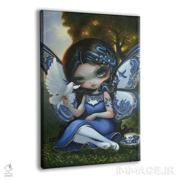 تابلو دکوراتیو پری بید آبی اثر جزمین بکت-گریفیت - نمای پرسپکتیو محصول