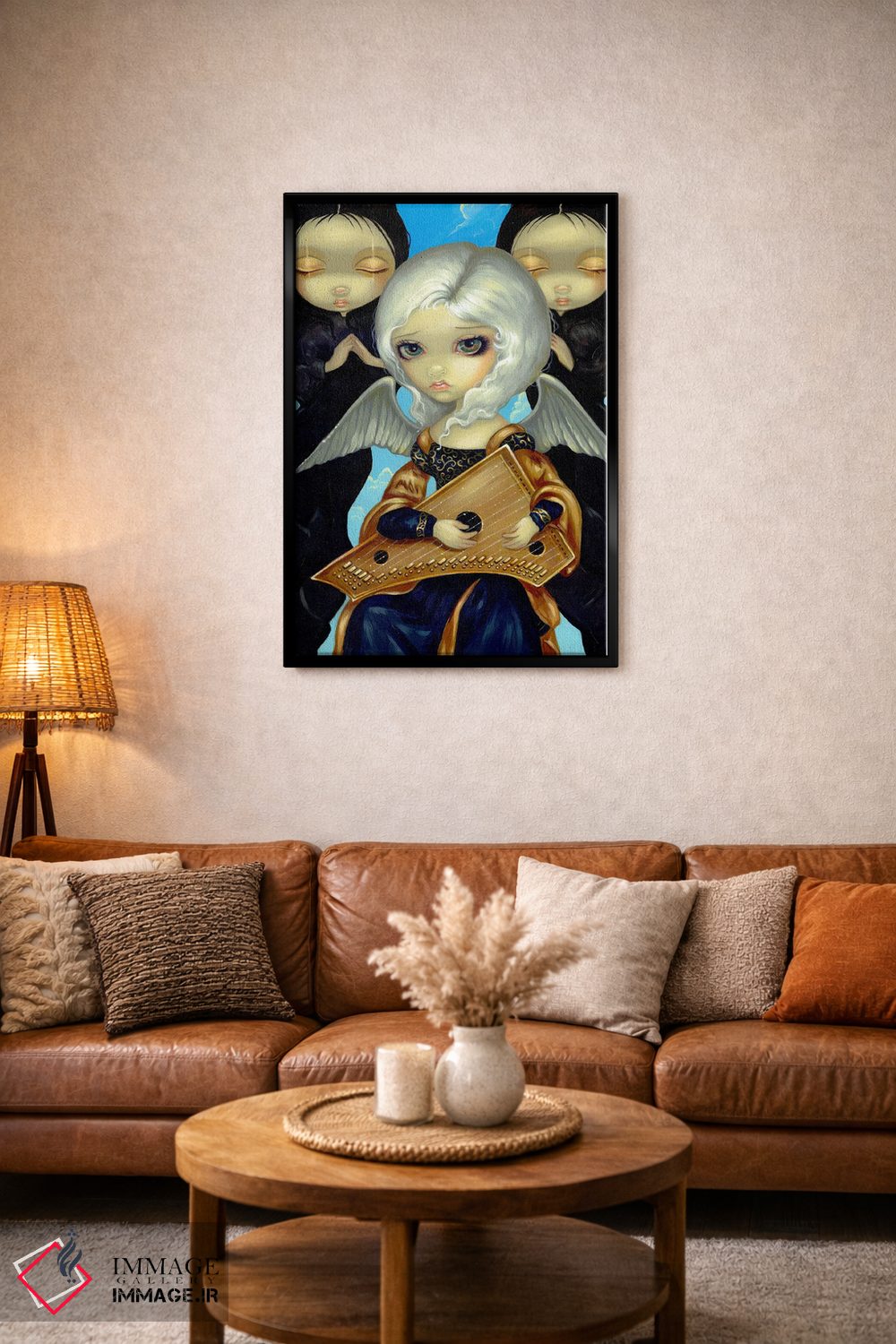 تابلو دکوراتیو فرشته با سالتری اثر جزمین بکت-گریفیت - D3B