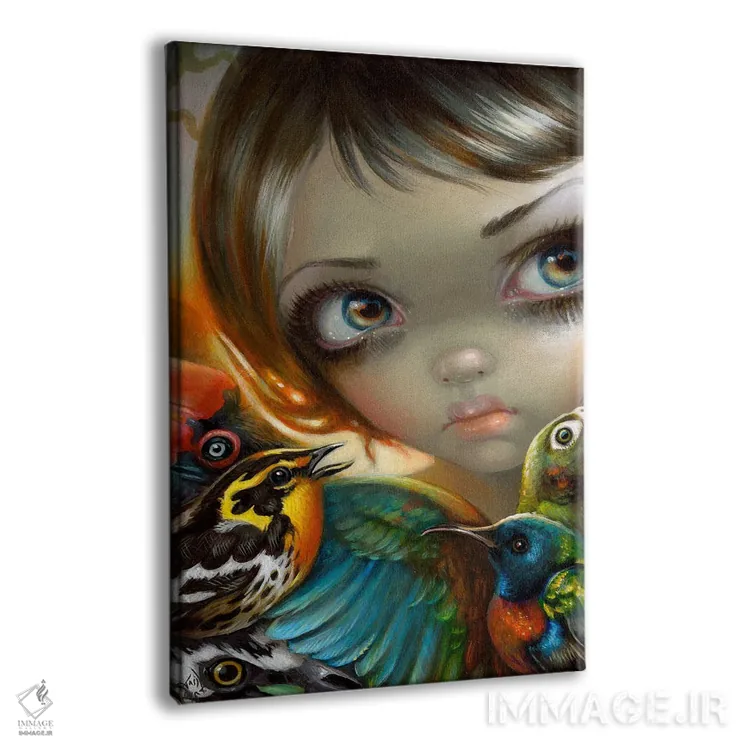 تابلو دکوراتیو آواز پرندگان اثر جزمین بکت-گریفیت - نمای پرسپکتیو محصول