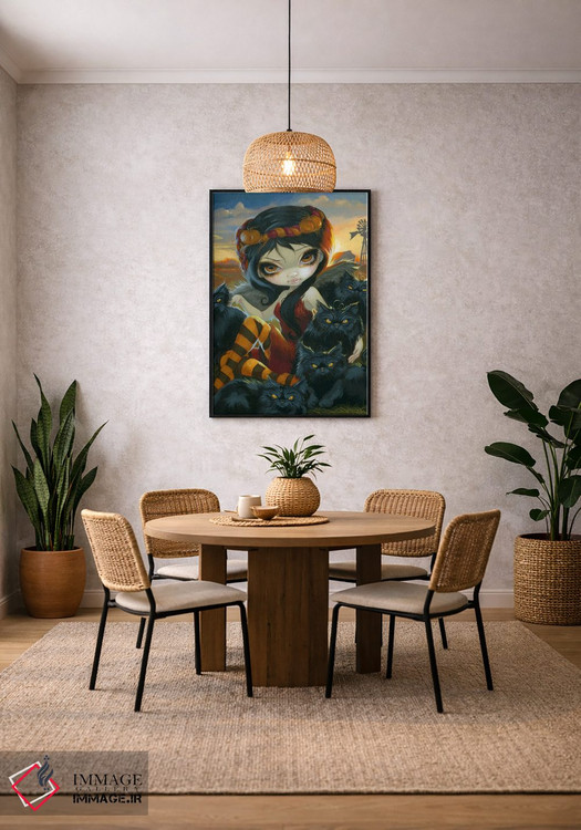 تابلو دکوراتیو گربه های پاییزی اثر جزمین بکت-گریفیت - D3B